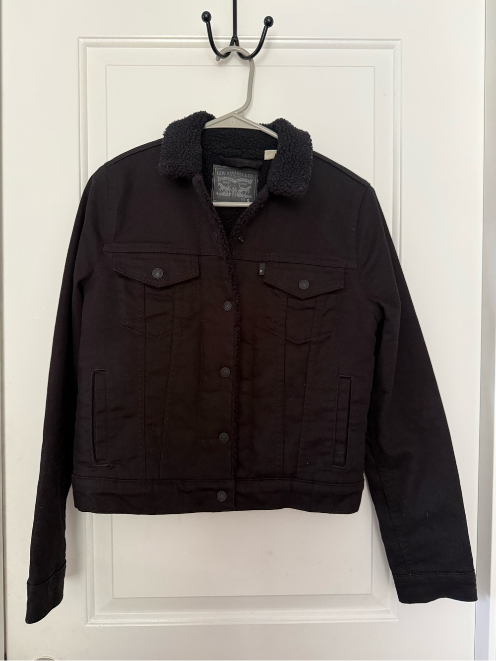Levi's Black Sherpa Trucker Jacket